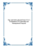 Tips and tricks gleaned from UGA’s Foundations of Leadership and Management Program