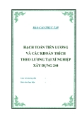 Đề tài luận văn tốt nghiệp "Hạch toán tiền lương và các khoản trích theo lương tại Xí nghiệp xây dựng 244"