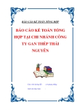 Đề tài luận văn tốt nghiệp "Báo cáo kế toán tổng hợp tại chi nhánh công ty gang thép Thái Nguyên"