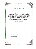 Luận văn tốt nghiệp "Công tác kế toán bán hàng tại công ty TNHH thương mại điện tử Hoàng Sơn"