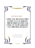 Luận văn tốt nghiệp "Công tác kế toán tiền lương và các khoản trích theo lương tại công ty nước khoáng Cúc Phương ELMACO"