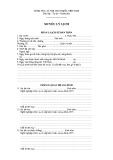 Mẫu Sơ yếu lý lịch - Mẫu 1