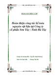 Luận văn tốt nghiệp “Hoàn thiện công tác kế toán nguyên vật liệu tại Công ty cổ phần Sơn Tây - Tỉnh Hà Tây”