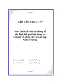 Luận văn tốt nghiệp “Hoàn thiện kế toán bán hàng và xác định kết quả bán hàng tại Công ty cổ phần vật tư tổng hợp Xuân Trường”