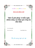 Luận văn tốt nghiệp “Một số giải pháp và kiến nghị nhằm nâng cao hiệu quả công tác đấu thầu”