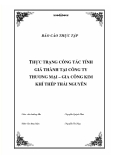 Luận văn tốt nghiệp "Công tác tính giá thành tại công ty thương mại - gia công kim khí thép Thái Nguyên"
