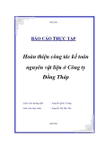 Luận văn tốt nghiệp “Hoàn thiện công tác kế toán nguyên vật liệu ở Công ty Đồng Tháp”