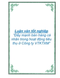 Luận văn tốt nghiệp “Đẩy mạnh bán hàng cá nhân trong hoạt động tiêu thụ ở Công ty VTKTXM”