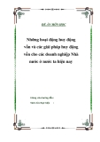 Đề án môn học: Những hoạt động huy động vốn và các giải pháp huy động vốn cho các doanh nghiệp nhà nước ở nước ta hiện nay