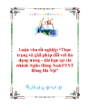 Luận văn tốt nghiệp “Thực trạng và giải pháp đối với tín dụng trung - dài hạn tại chi nhánh Ngân Hàng No&PTNT Đông Hà Nội”