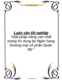 Luận văn tốt nghiệp “Các giải pháp tăng cường quản lý vốn sự nghiệp có tính chất đầu tư xây dựng đối với các Sở, Ban, Ngành của thành phố Hà nội”