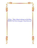 Đề án: Hoạt động tín dụng của hệ thống NHTM Việt Nam trong giai đoạn hiện nay