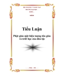 Tiểu luận "Phật giáo một hiện tượng tôn giáo và triết học của dân tộc"