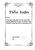 Tiểu luận  “Vận dụng cặp phạm trù khả năng hiện thực để phân tích về nguy cơ xói lở và nạn ô nhiễm ở sông Sài Gòn và sông Đồng Nai”