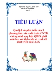 Tiểu luận “Qua lịch sử phát triển của 3 phương thức sản xuất trước CNTB, chứng minh quy luật QHSX phải phù hợp với tính chất và trình độ phát triển của LLSX"