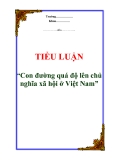 Tiểu luận “Con đường quá độ lên chủ nghĩa xã hội  ở Việt Nam”