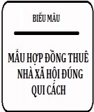 Mẫu hợp đồng thuê nhà ở xã hội đúng quy cách