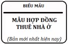 Mẫu hợp đồng thuê nhà ở mới nhất