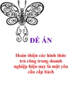 Đề án “Hoàn thiện các hình thức trả công trong doanh nghiệp hiện nay là một yêu cầu cấp bách"