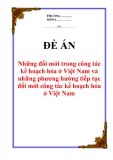 Đề án “Những đổi mới trong công tác kế hoạch hóa ở Việt Nam và những phương hướng tiếp tục đổi mới công tác kế hoạch hóa ở Việt Nam”