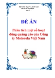 Đề án về “Phân tích một số hoạt động quảng cáo của Công ty Motorola Việt Nam”