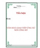 Tiểu luận: Văn hóa giao tiếp ứng xử nơi công sở