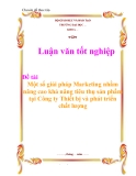 Luận văn tốt nghiệp “Một số giải pháp Marketing nhằm nâng cao khả năng tiêu thụ sản phẩm tại Công ty Thiết bị và phát triển chất lượng”