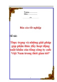 Luận văn tốt nghiệp “Thực trạng và những giải pháp góp phần thúc đẩy hoạt động xuất khẩu của tổng công ty cafe Việt Nam trong thời gian tới“