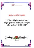 Luận văn tốt nghiệp “Các giải pháp nâng cao hiệu quả của kinh phí trợ giá cho xe buýt ở Hà Nội”
