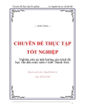 Luận văn tốt nghiệp “Thực trang học vấn và mức sinh của tỉnh Thanh Hoá”