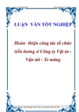 Luận văn tốt nghiệp "Hoàn  thiện công tác tổ chức tiền lương ở  Công ty Vật tư - Vận tải - Xi măng
