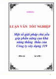 Luận văn tốt nghiệp “Một số giải pháp chủ yếu góp phần nâng cao khả năng thắng  thầu của Công ty xây dựng 319”