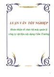 Luận văn tốt nghiệp “Hoàn thiện tổ chức bộ máy quản lý công ty vật liệu xây dựng Cẩm Trướng”