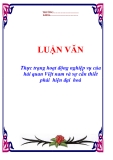 Luận văn tốt nghiệp “Thực trạng hoạt động nghiệp vụ của hải quan Việt nam và sự cần thiết phải  hiện đại  hoá”