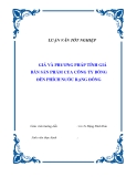 Luận văn tốt nghiệp về “Giá và phương pháp tính giá bán sản phẩm của công ty bóng đèn phích nước Rạng Đông”