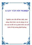 ĐỀ ÁN: "nghiên cứu vấn đề bản chất, chức năng, hình thức của tín dụng và vai  trò của nó đối với sự phát triển của nền kinh tế thị trường định hướng "