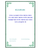 ĐỀ ÁN:  “Nâng cao khả năng thắng thầu của nhà thầu trong nước (Doanh nghiệp nhà nước) trong đấu thầu xây lắp quốc tế.”