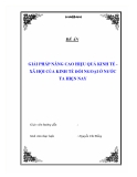 Tiểu luận "Giải pháp nâng cao hiệu quả kinh tế - xã hội của kinh tế đối ngoại ở nước ta hiện nay"