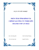 Luận văn tốt nghiệp "Phân tích tình hình tài chính của công ty TNHH liên doanh CNTP An Thái"