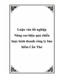 Luận văn tốt nghiệp về 'Nâng cao hiệu quả chiến lược kinh doanh công ty bảo hiểm Cần Thơ'