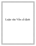Luận văn: " Vốn cố định"