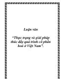 Luận văn - Thực trạng và giải pháp thúc đẩy quá trình cổ phần hoá ở Việt Nam