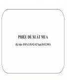 Phiếu đề xuất mua