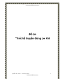 Đồ án thiết kế truyền động cơ khí
