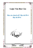 Báo cáo chuyên đề: Địa chỉ IPv4 & và địa chỉ IPv6