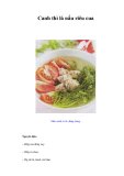 Canh thì là nấu riêu cua