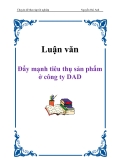 Luận văn: Đẩy mạnh tiêu thụ sản phẩm ở công ty DAD