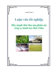 Luận văn tôt nghiệp: Đẩy mạnh tiêu thụ sản phẩm tại công ty bánh kẹo Hải Châu