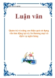 Luận văn: Quản trị và nâng cao hiệu quả sử dụng vốn lưu động tại cty In thương mại và dịch vụ ngân hàng