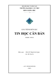 Giáo trình tin học căn bản